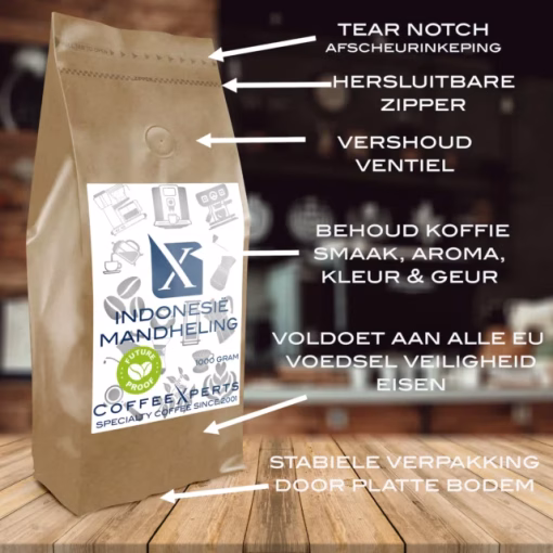 Indonesie Mandheling Future Proof verpakking details