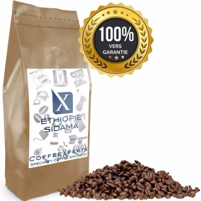 CoffeeXperts Ethiopië Sidama seal en bonen