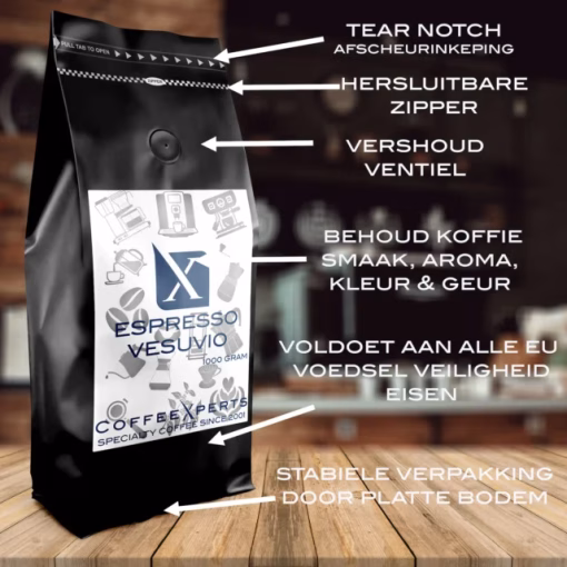 Espresso Vesuvio verpakking detials